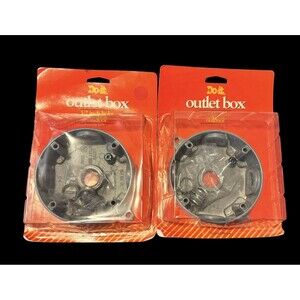 DoitBest 531142 Outlet Box, One Gang, 1/2" Holes, Gray, Outdoor Use Lot Of 2